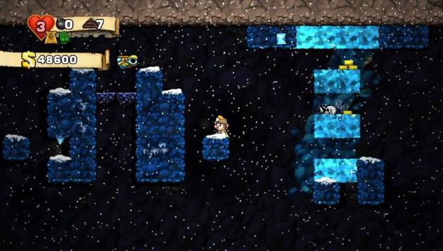 Spelunky has ice stages with bad control. OF COURSE IT DOES!